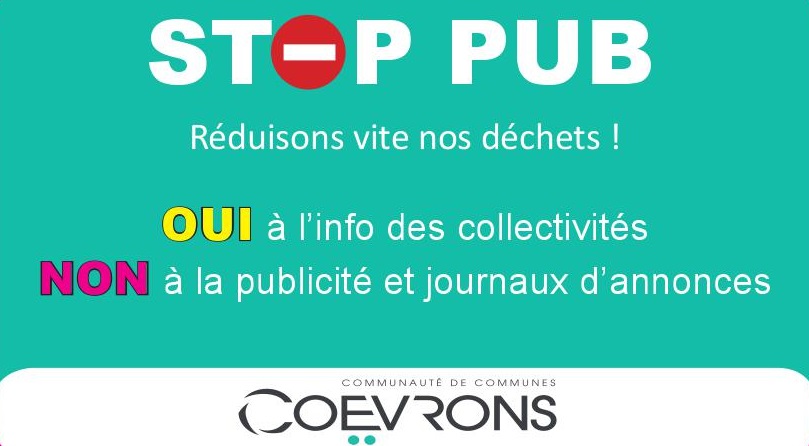 étiquette stop pub à imprimer Communauté de communes des Coëvrons