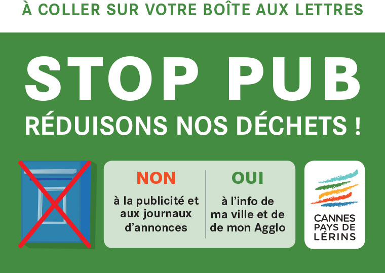 pourquoi mettre un autocollant stop pub Agglomération Cannes Pays de Lérins