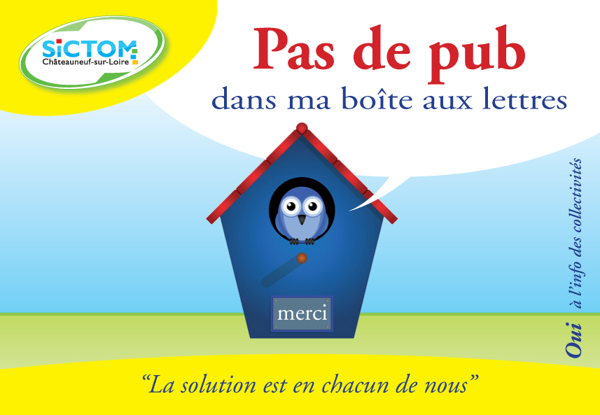 stop pub pour boite au lettre SICTOM De Châteauneuf-sur-Loire