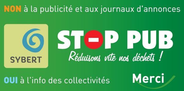 étiquette stop pub à imprimer SYBERT