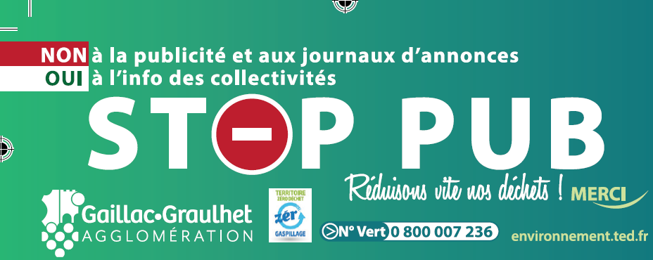 ou recuperer autocollant stop pub Gaillac-Graulhet Agglomération