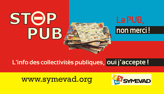 autocollant stop pub gratuit SYMEVAD
