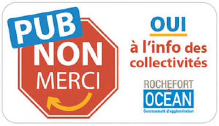 stop pub pour boite au lettre CA Rochefort Océan