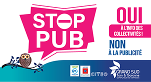autocollant stop pub ou acheter CC Grand Sud Tarn-et-Garonne