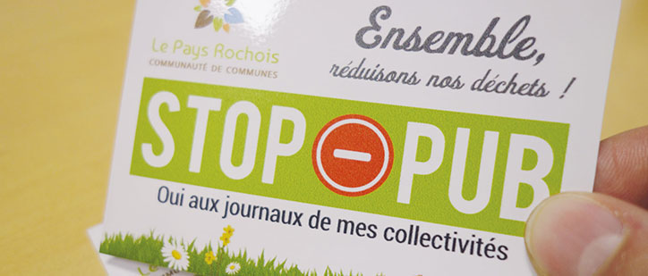 ou trouver etiquette stop pub Communauté De Communes Du Pays Rochois