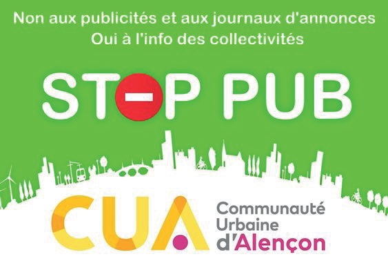 étiquette stop pub à imprimer Communauté Urbaine D’Alençon